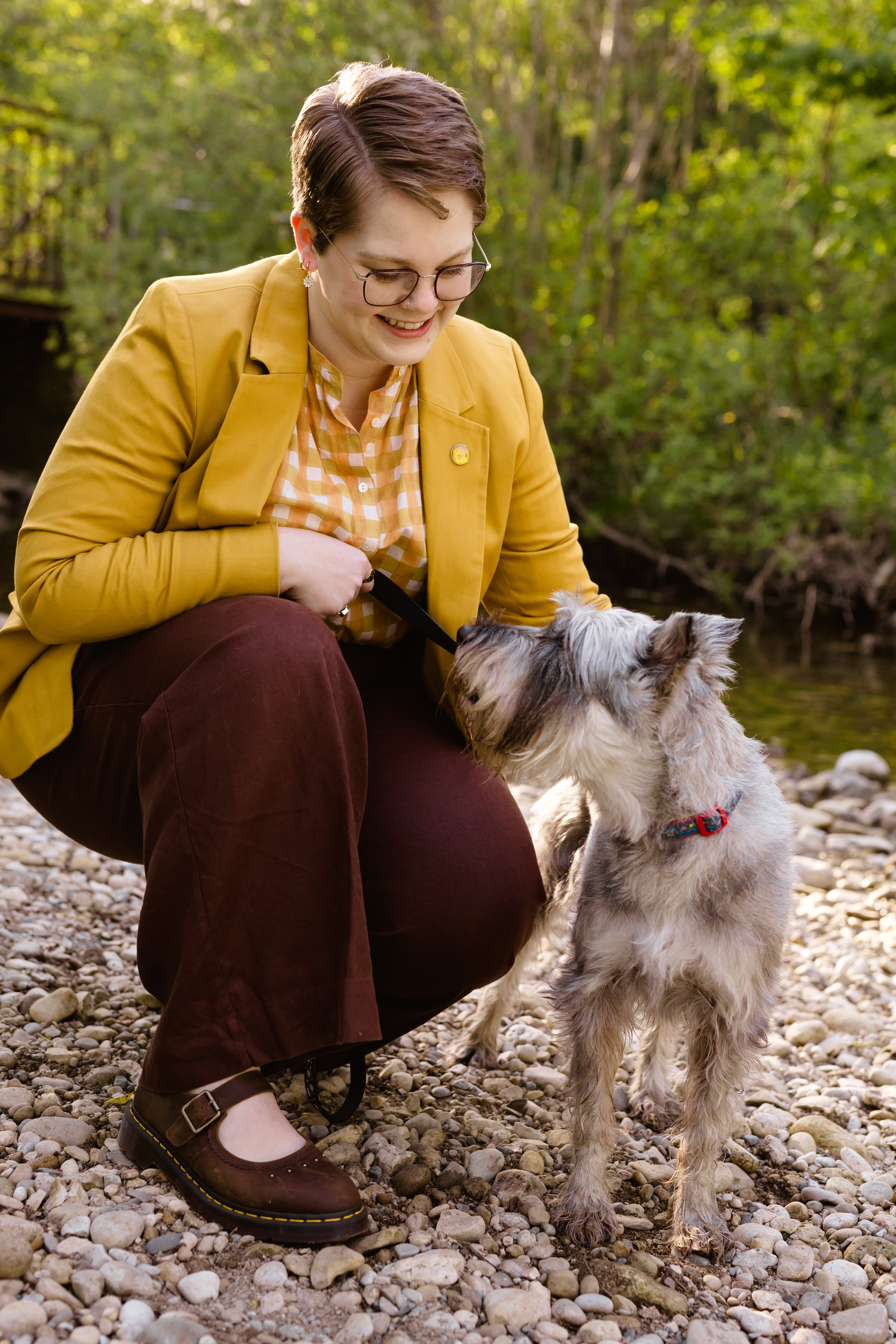 Victoria with her dog